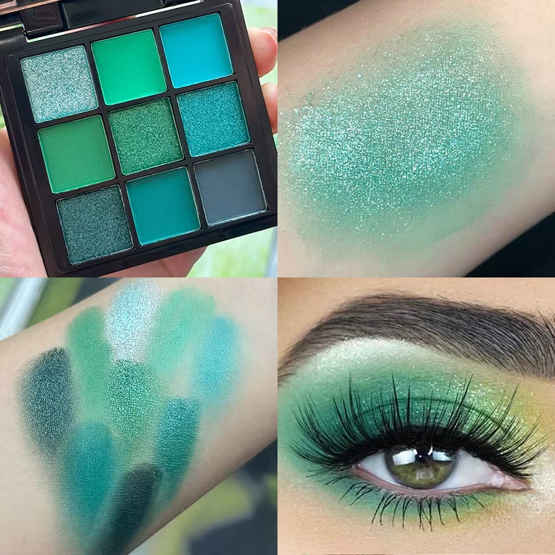 9-Grid Glitter & Matte Eyeshadow Palette