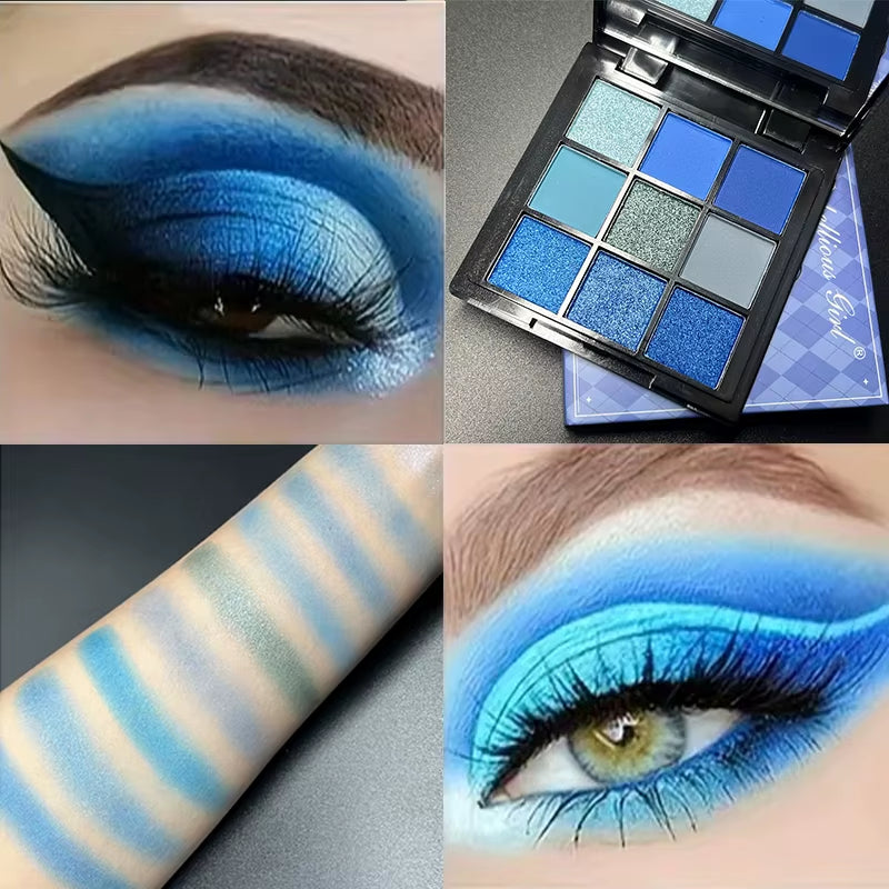 9-Grid Glitter & Matte Eyeshadow Palette