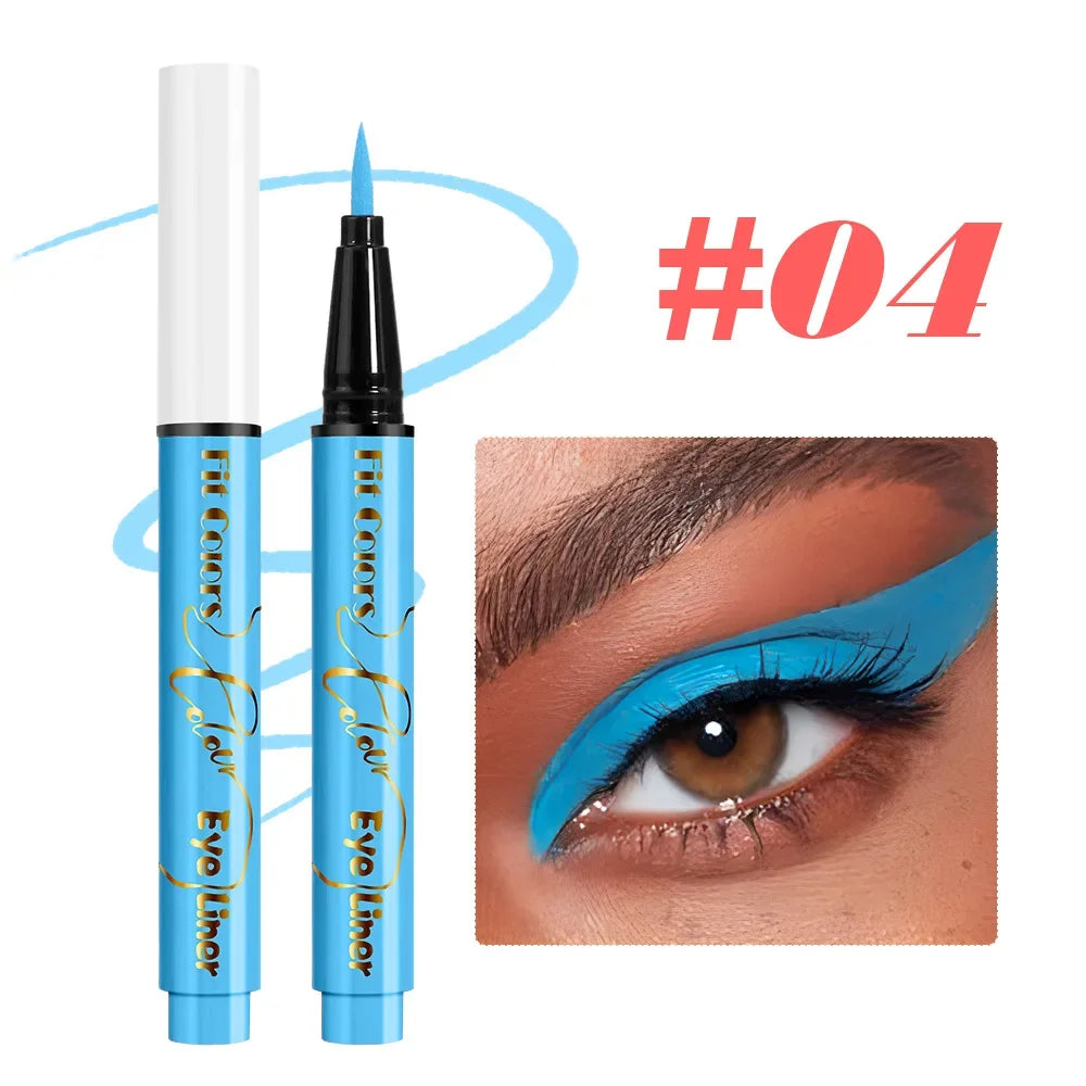 12-Color Neon Liquid Eyeliner Pen – UV Blacklight