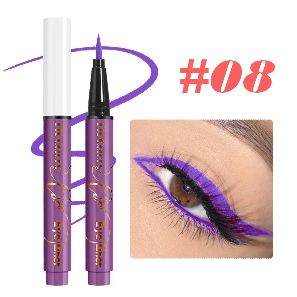 12-Color Neon Liquid Eyeliner Pen – UV Blacklight