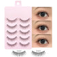 5 Pairs Manga Lashes Eyes Lashes Soft Natural Long Eyelashes Fake Lashes Anime Wispy Strip False Eyelashes Makeup