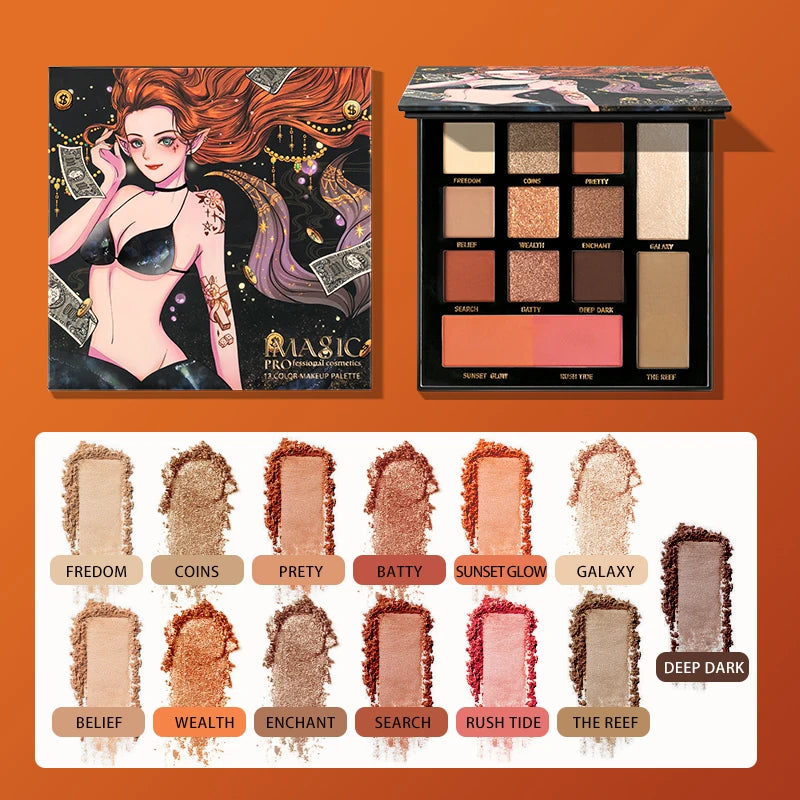 Matte & Shimmer Eyeshadow & Highlight Palette