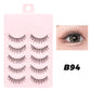 5 Pairs Manga Lashes Eyes Lashes Soft Natural Long Eyelashes Fake Lashes Anime Wispy Strip False Eyelashes Makeup