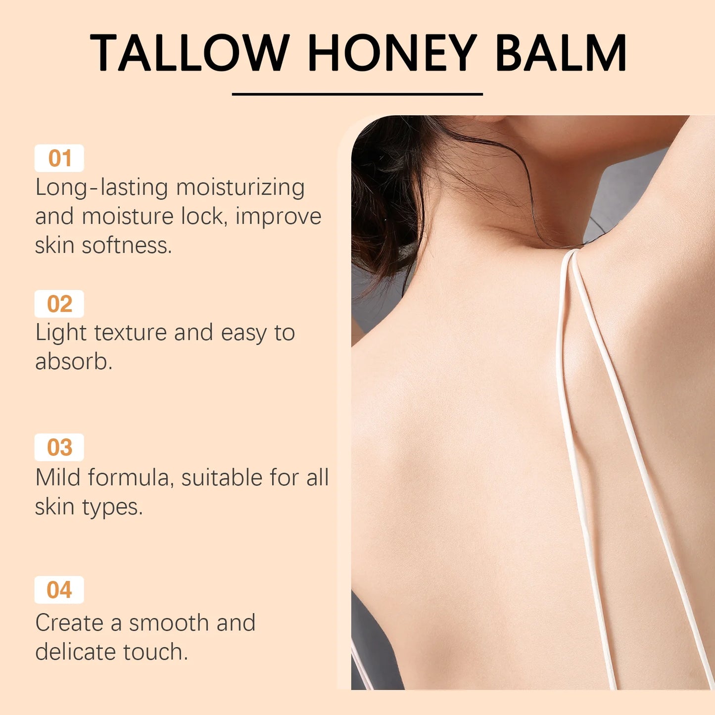 Tallow Honey Glow Cream – Hydrating & Firming Moisturizer for Face and Body