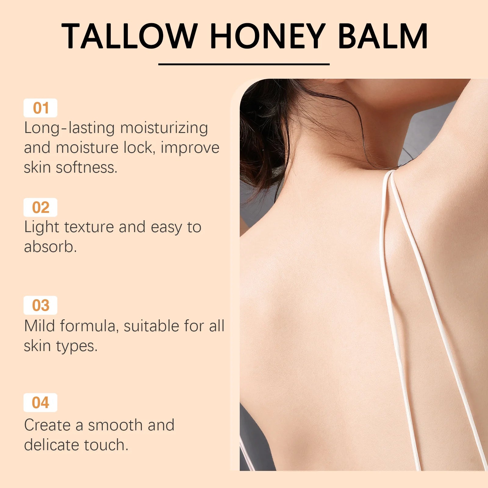 Tallow Honey Glow Cream – Hydrating & Firming Moisturizer for Face and Body