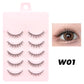 5 Pairs Manga Lashes Eyes Lashes Soft Natural Long Eyelashes Fake Lashes Anime Wispy Strip False Eyelashes Makeup