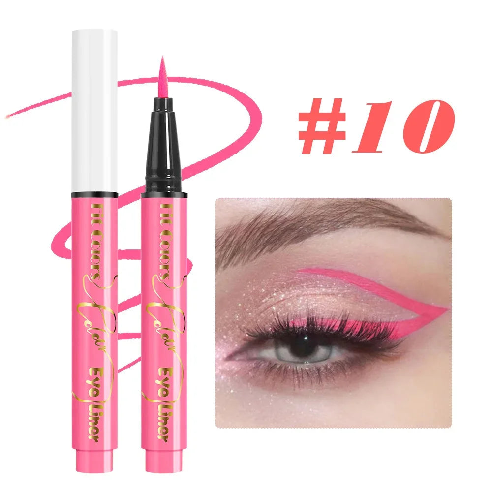 12-Color Neon Liquid Eyeliner Pen – UV Blacklight