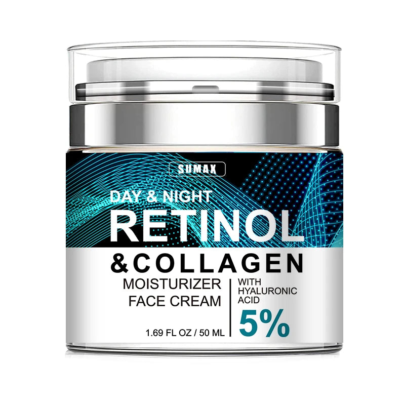 Collagen Face Cream with Retinol & Hyaluronic Acid – Day & Night Anti-Aging Moisturizer