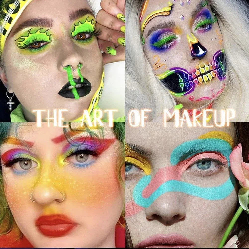 12-Color Neon Liquid Eyeliner Pen – UV Blacklight