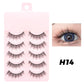 5 Pairs Manga Lashes Eyes Lashes Soft Natural Long Eyelashes Fake Lashes Anime Wispy Strip False Eyelashes Makeup