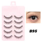 5 Pairs Manga Lashes Eyes Lashes Soft Natural Long Eyelashes Fake Lashes Anime Wispy Strip False Eyelashes Makeup