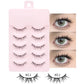 5 Pairs Manga Lashes Eyes Lashes Soft Natural Long Eyelashes Fake Lashes Anime Wispy Strip False Eyelashes Makeup