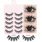 5 Pairs Manga Lashes Eyes Lashes Soft Natural Long Eyelashes Fake Lashes Anime Wispy Strip False Eyelashes Makeup