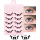 5 Pairs Manga Lashes Eyes Lashes Soft Natural Long Eyelashes Fake Lashes Anime Wispy Strip False Eyelashes Makeup
