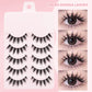 5 Pairs Manga Lashes Eyes Lashes Soft Natural Long Eyelashes Fake Lashes Anime Wispy Strip False Eyelashes Makeup