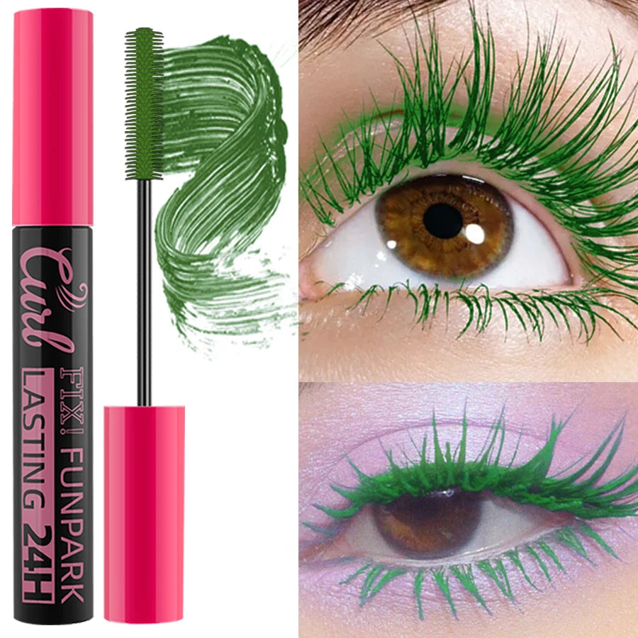 9-Color Waterproof Mascara – Thick & Curling