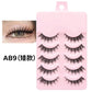5 Pairs Manga Lashes Eyes Lashes Soft Natural Long Eyelashes Fake Lashes Anime Wispy Strip False Eyelashes Makeup