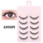 5 Pairs Manga Lashes Eyes Lashes Soft Natural Long Eyelashes Fake Lashes Anime Wispy Strip False Eyelashes Makeup
