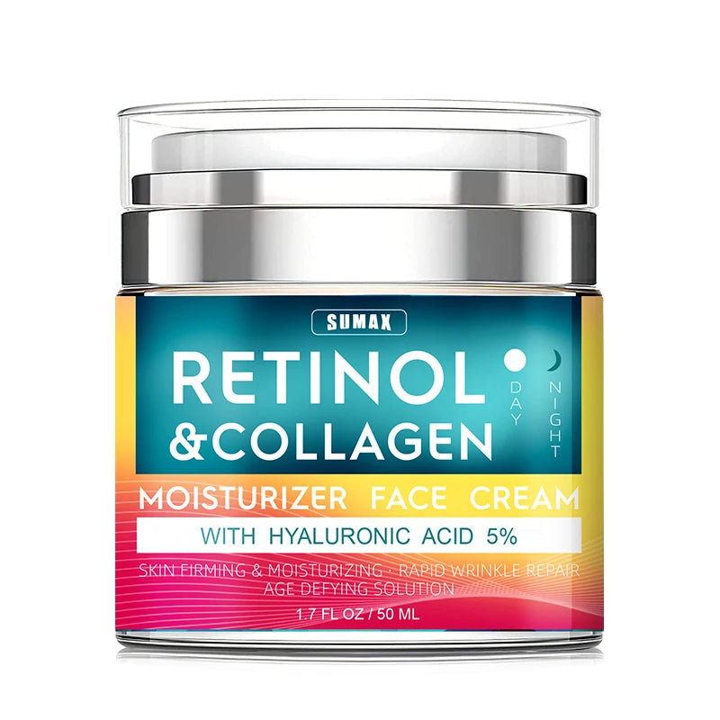 Collagen Face Cream with Retinol & Hyaluronic Acid – Day & Night Anti-Aging Moisturizer