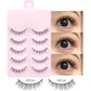 5 Pairs Manga Lashes Eyes Lashes Soft Natural Long Eyelashes Fake Lashes Anime Wispy Strip False Eyelashes Makeup