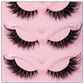 5 Pairs Cat Eye Faux Mink Lashes – Winged & Long