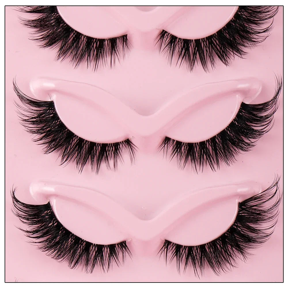 5 Pairs Cat Eye Faux Mink Lashes – Winged & Long