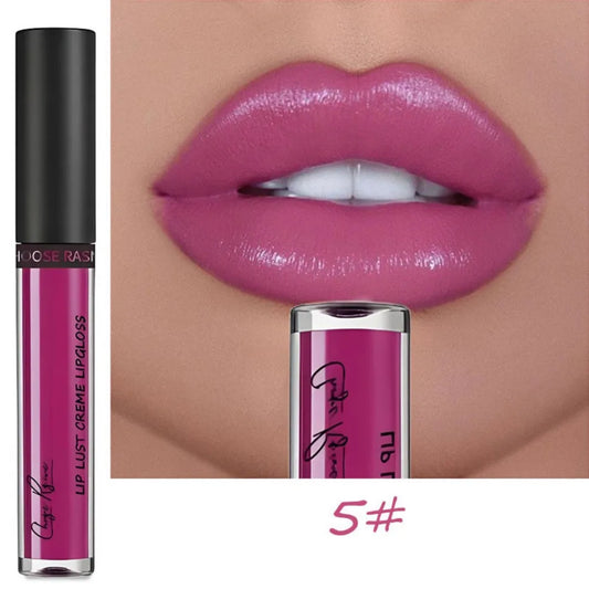 12-Color Waterproof Lipstick & Lip Gloss – Long-Lasting