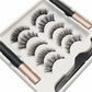 5 Pairs Magnetic Eyelashes with Eyeliner & Tweezers – 3D Mink