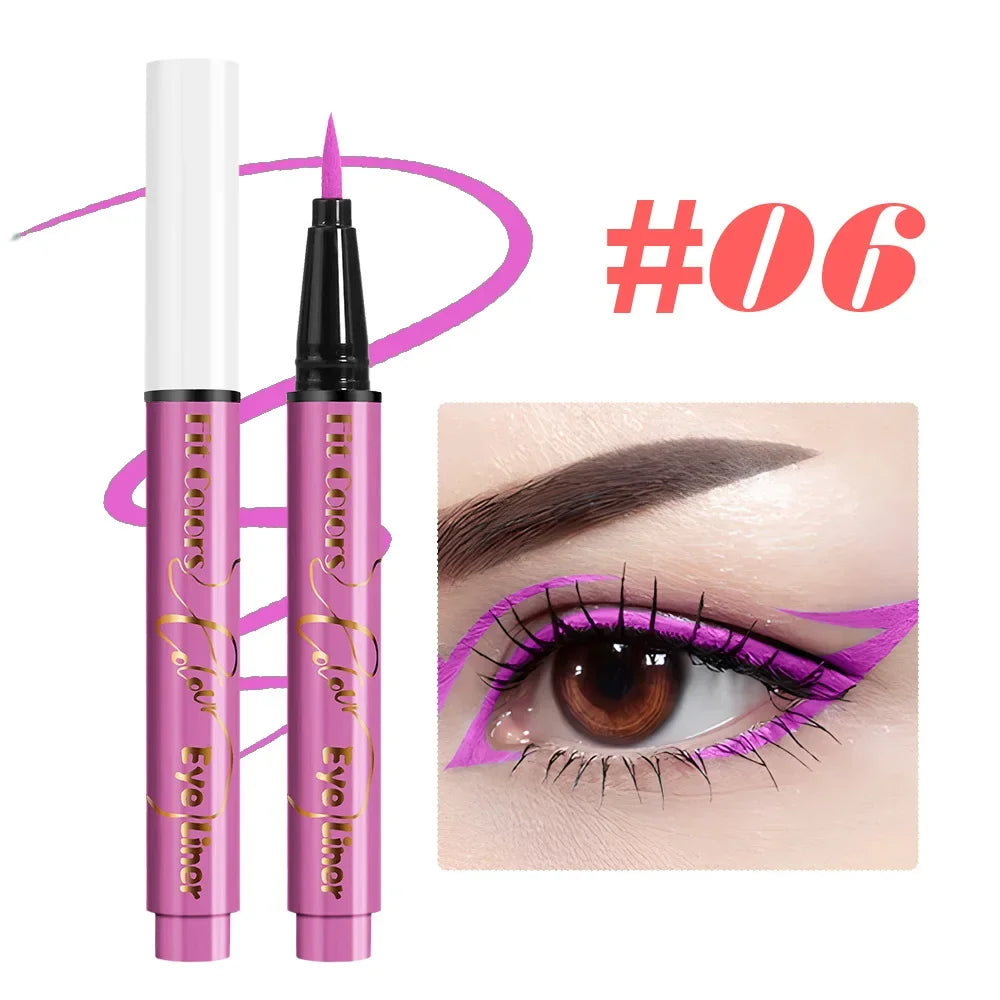 12-Color Neon Liquid Eyeliner Pen – UV Blacklight