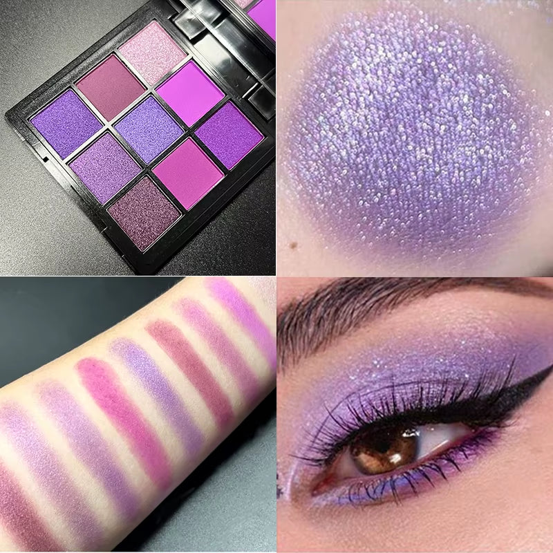 9-Grid Glitter & Matte Eyeshadow Palette