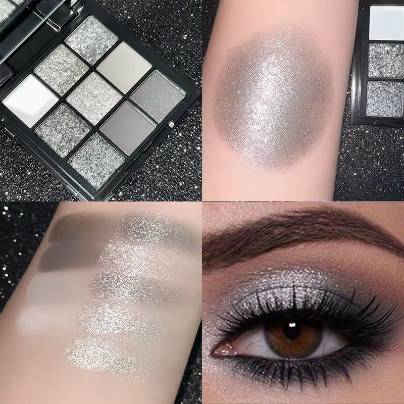 9-Grid Glitter & Matte Eyeshadow Palette